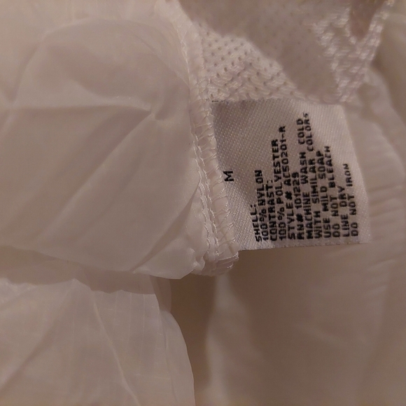 Athletic Collection by 26 International White Sz M Windbreaker Lightweight Nylon - Picture 5 of 9